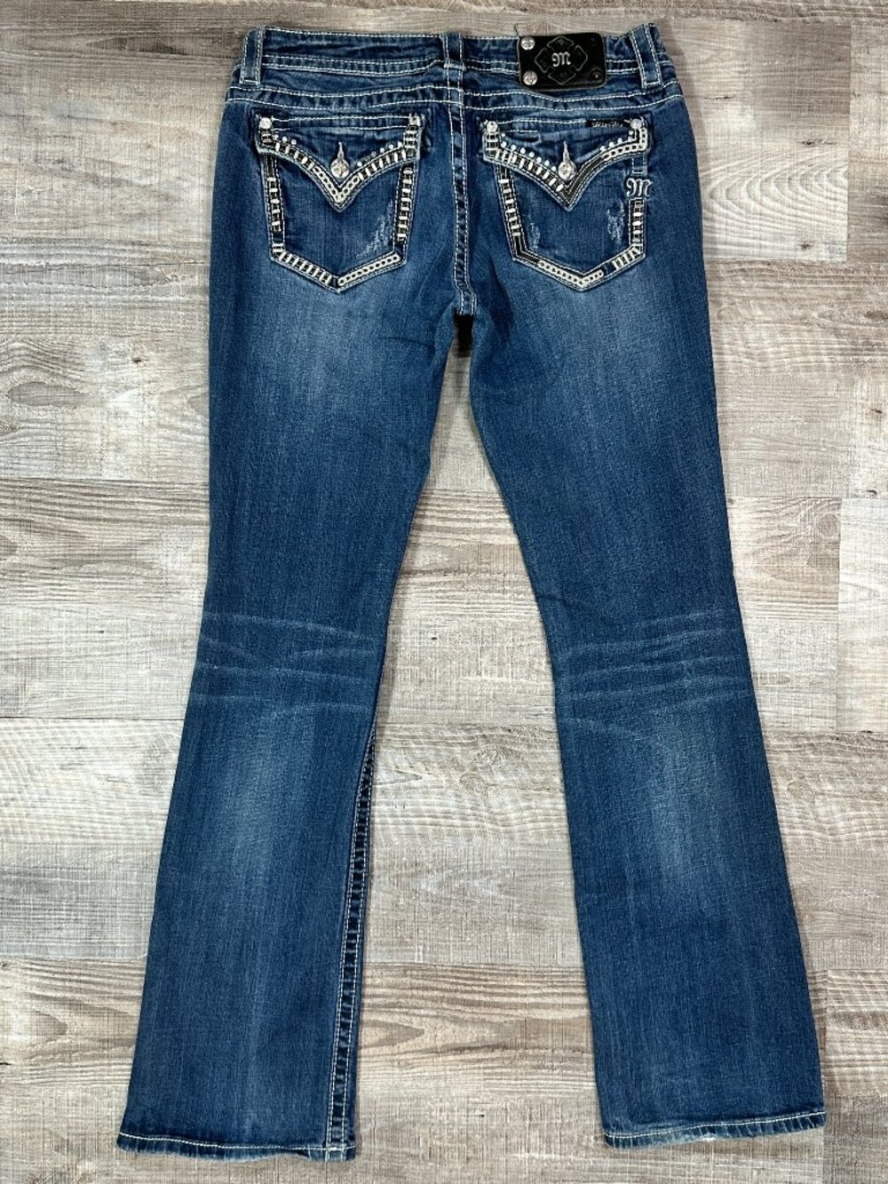 Miss Me Embellished Boot Blue Jeans Women's Size 31 x 33"